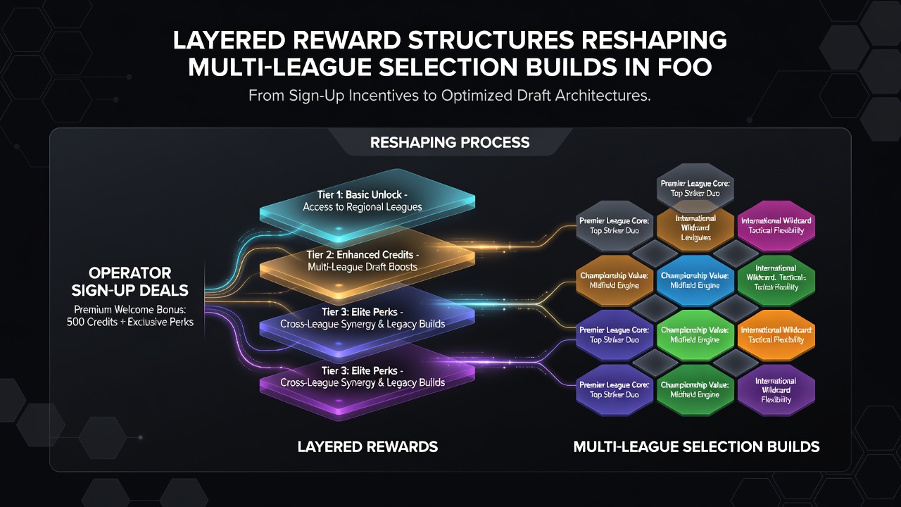 Bettors reviewing layered bonus conditions while constructing football and basketball multi-league accumulators