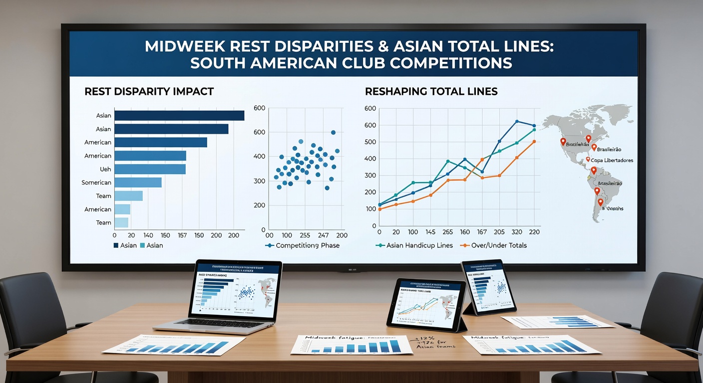 Match statistics dashboard showing goal trends linked to rest differentials