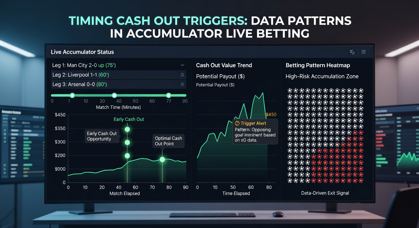 Heatmap visualization of cash out success rates in basketball accumulators, showing peaks during fourth-quarter timeouts and foul trouble clusters